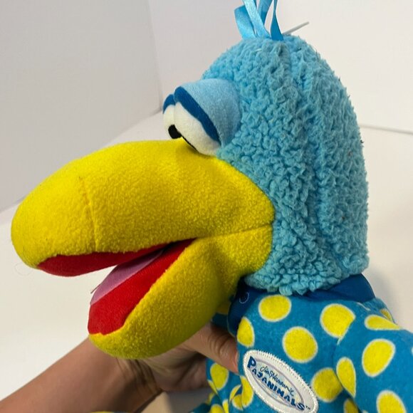 Jim Henson Pajanimals BLUE SQUACKY DUCK 12” Plush Animal Toy Sprout Tomy Vintage - Picture 13 of 16